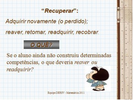 Recuperação - Matemática 10 e 11/mar/2011